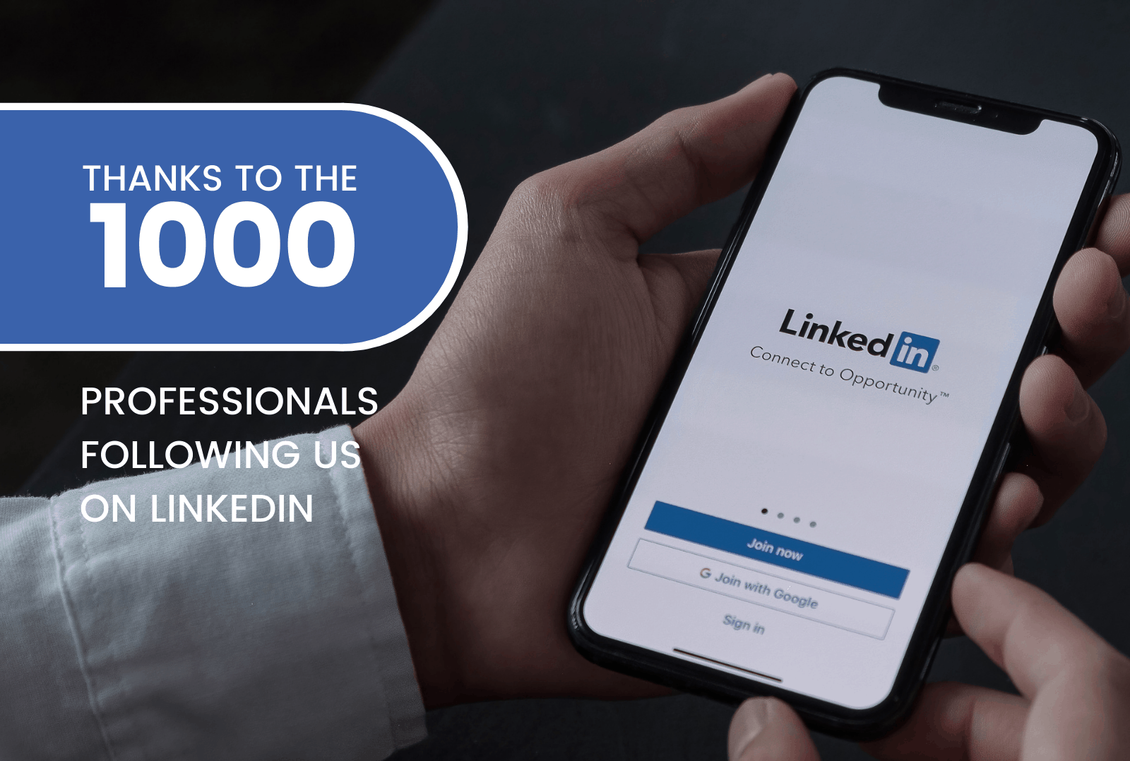 grazie ai 1000 professionisti che ci seguono su Linkedin